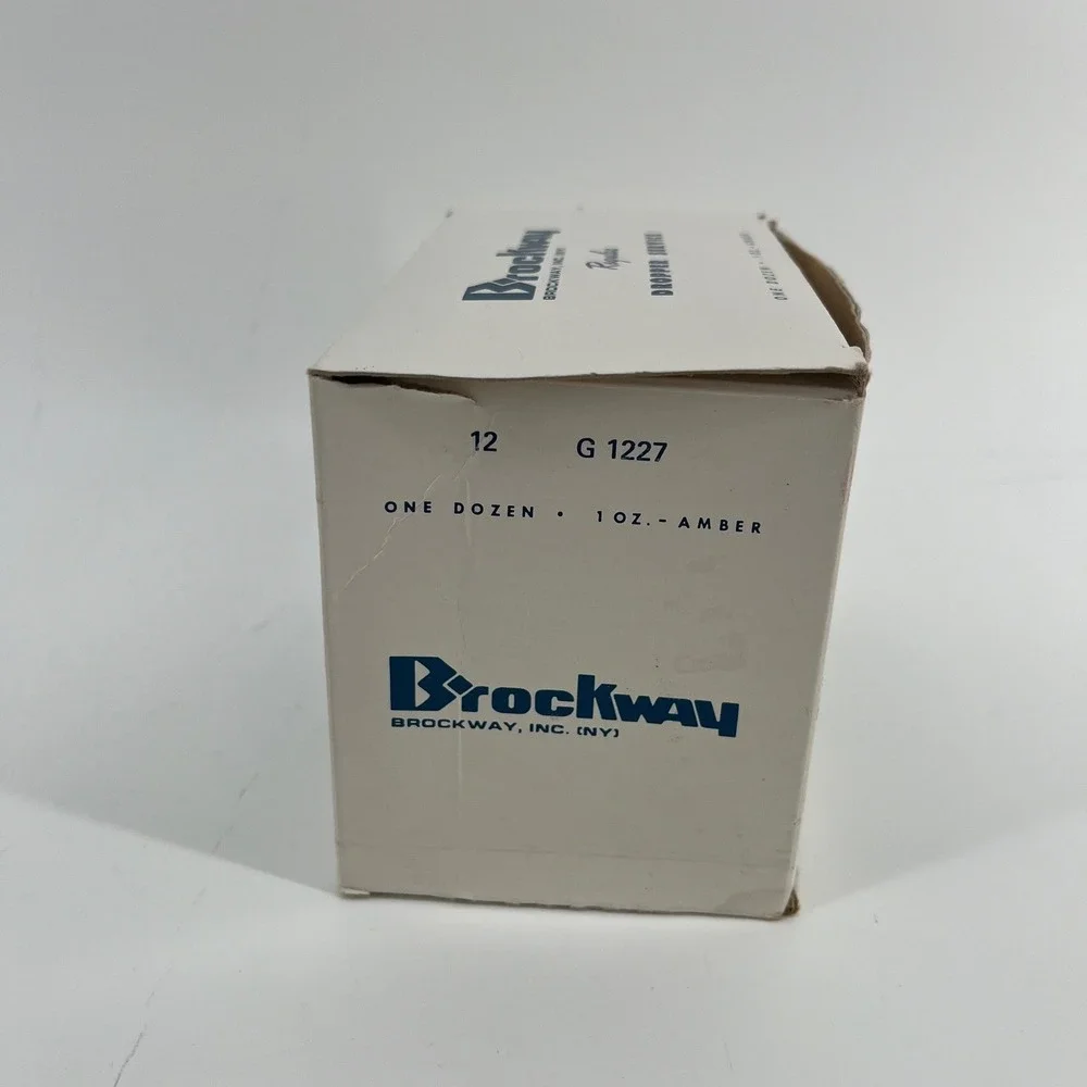 Brockway Dropper Service Amber Glass Bottles 1oz 12 Pack Vintage - Picture 3 of 7